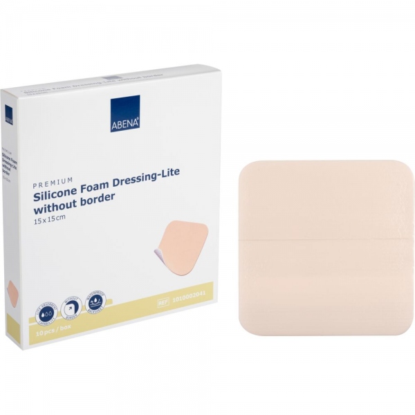 Abena Lite - Pansament steril din spuma, fara adeziv - 15 x 15 cm - 10 buc