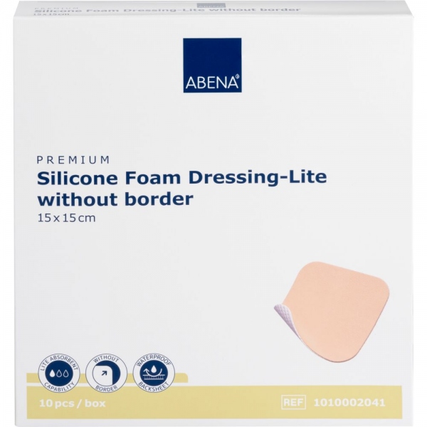 Abena Lite - Pansament steril din spuma, fara adeziv - 15 x 15 cm - 10 buc