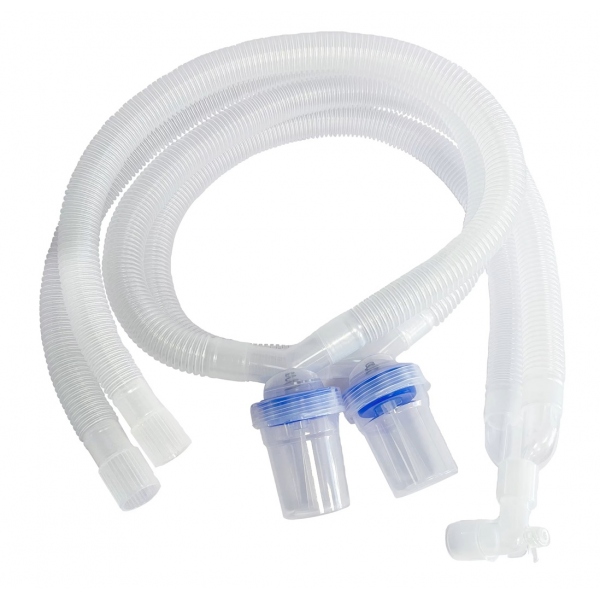 Circuit de respiratie/ventilatie, adult – tub 1,8 m cu piesa Y, cot pivotant si port Luer