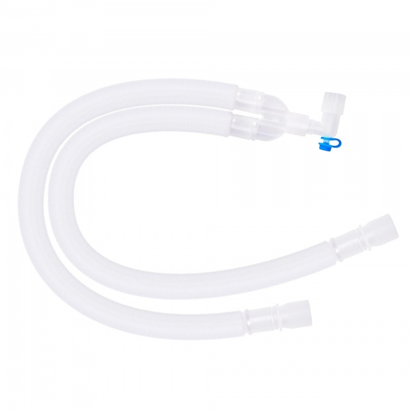 Circuit de anestezie adult – tub 1,8 m cu conector Y, cot pivotant și port Luer