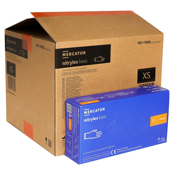 Manusi Examinare Albastre din Nitril - Nitrylex Basic - 100 buc