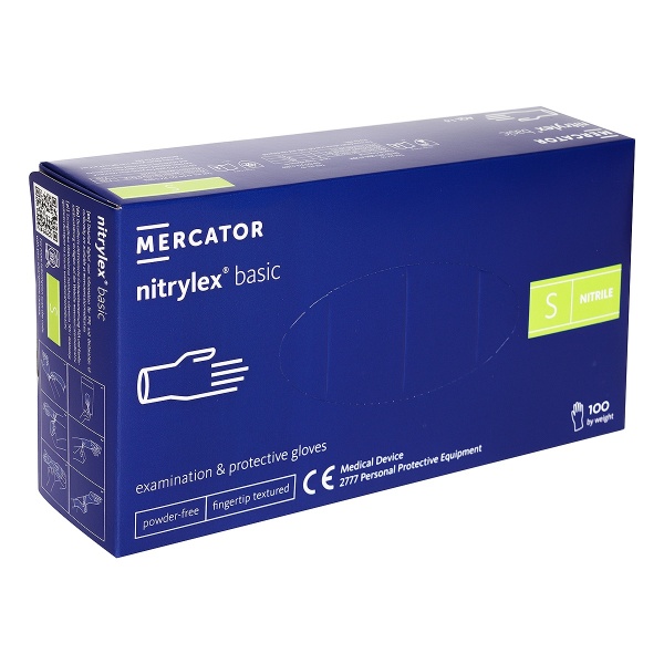 Manusi Examinare Albastre din Nitril - Nitrylex Basic - 100 buc