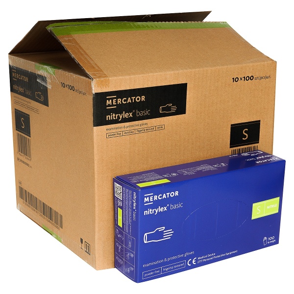 Manusi Examinare Albastre din Nitril - Nitrylex Basic - 100 buc