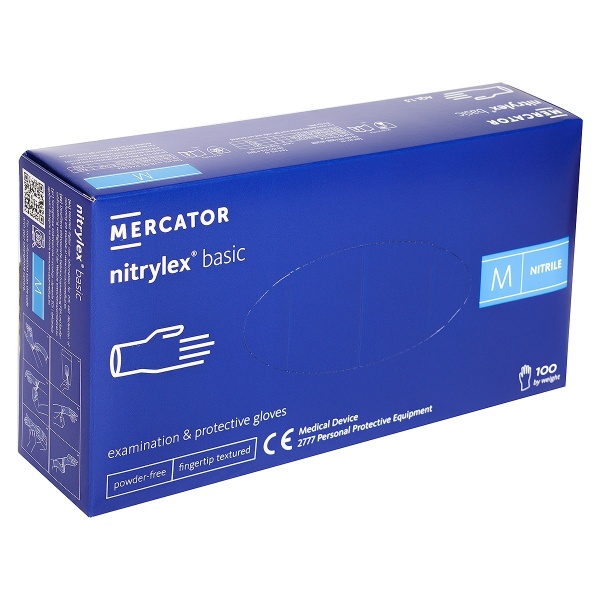 Manusi Examinare Albastre din Nitril - Nitrylex Basic - 100 buc
