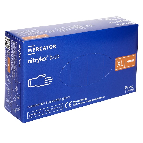 Manusi Examinare Albastre din Nitril - Nitrylex Basic - 100 buc 2