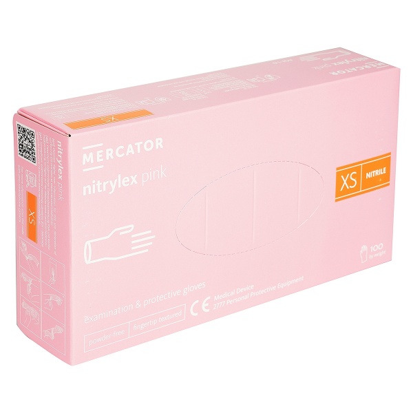 Manusi Examinare din Nitril - Nitrylex Roz - 100 buc