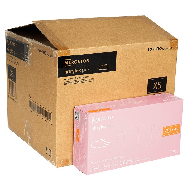 Manusi Examinare din Nitril - Nitrylex Roz - 100 buc