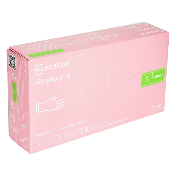 Manusi Examinare din Nitril - Nitrylex Roz - 100 buc