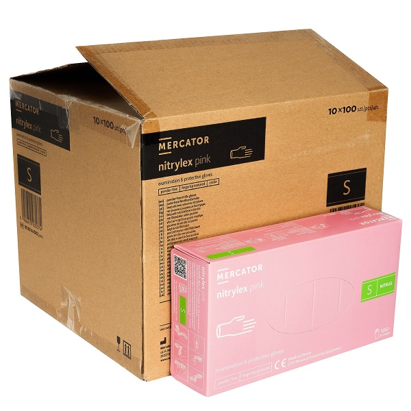 Manusi Examinare din Nitril - Nitrylex Roz - 100 buc