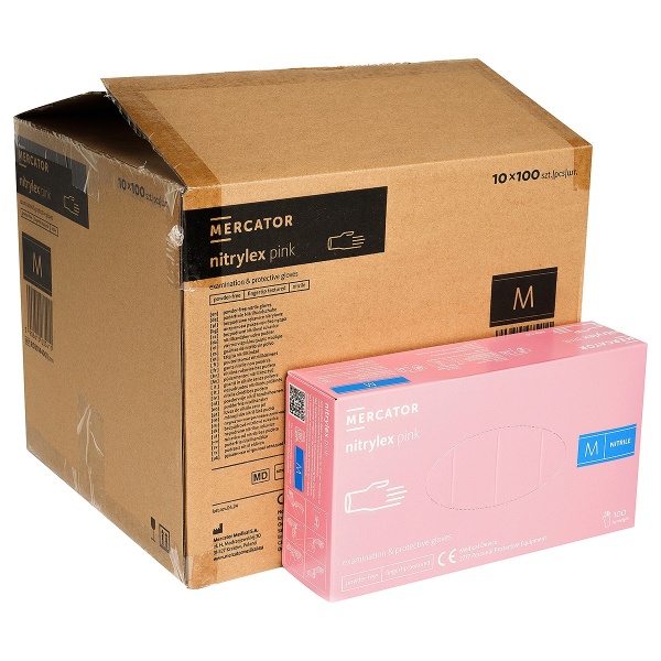 Manusi Examinare din Nitril - Nitrylex Roz - 100 buc