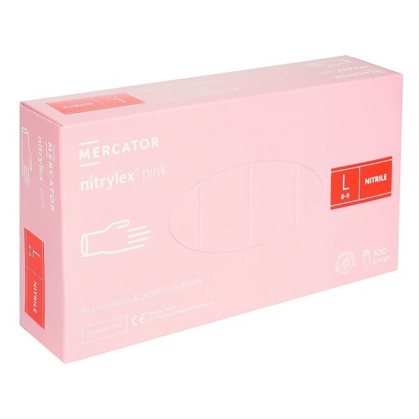 Manusi Examinare din Nitril - Nitrylex Roz - 100 buc
