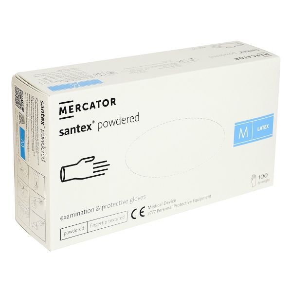 Manusi Examinare Pudrate din Latex - Santex - 100 buc