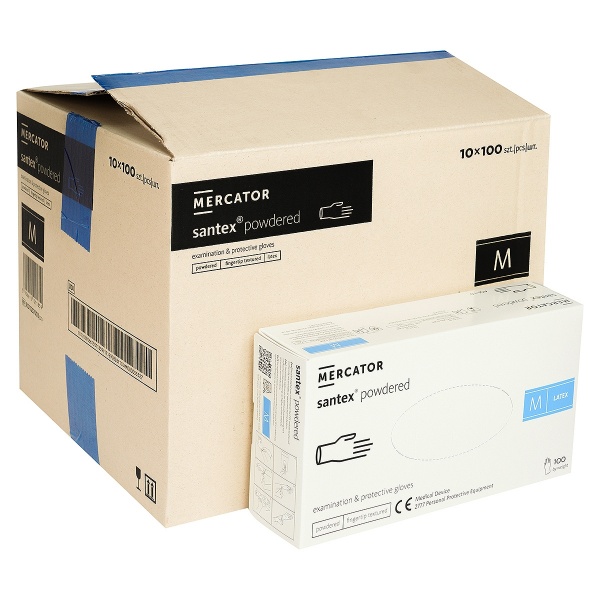 Manusi Examinare Pudrate din Latex - Santex - 100 buc