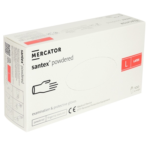 Manusi Examinare Pudrate din Latex - Santex - 100 buc