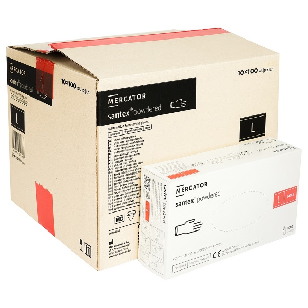 Manusi Examinare Pudrate din Latex - Santex - 100 buc