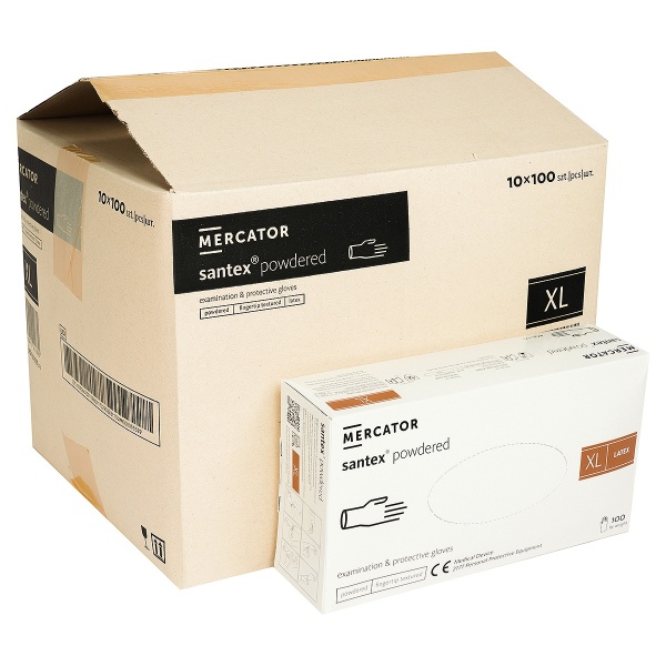 Manusi Examinare Pudrate din Latex - Santex - 100 buc