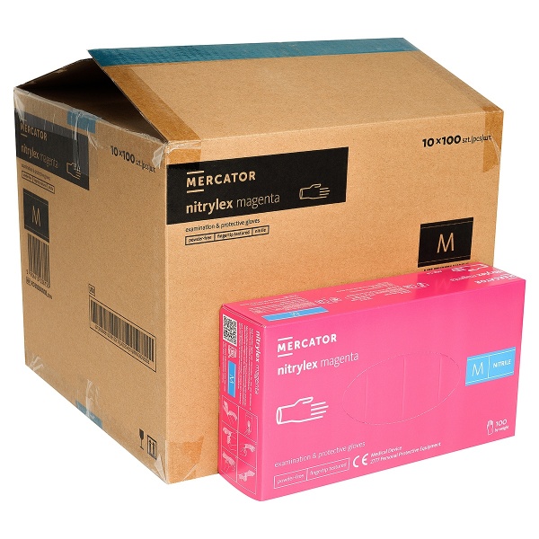 Manusi Examinare din Nitril - Nitrylex Magenta - 100 buc