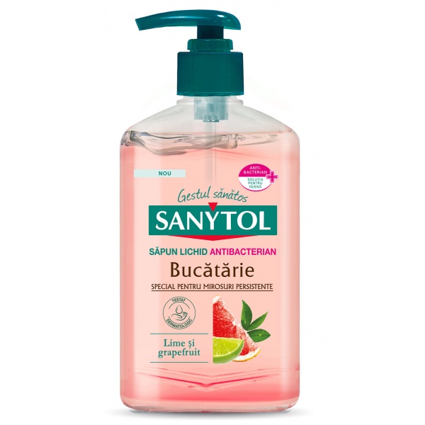 Sanytol - Sapun Lichid Antibacterian - Pentru Bucatarie - 250 ml