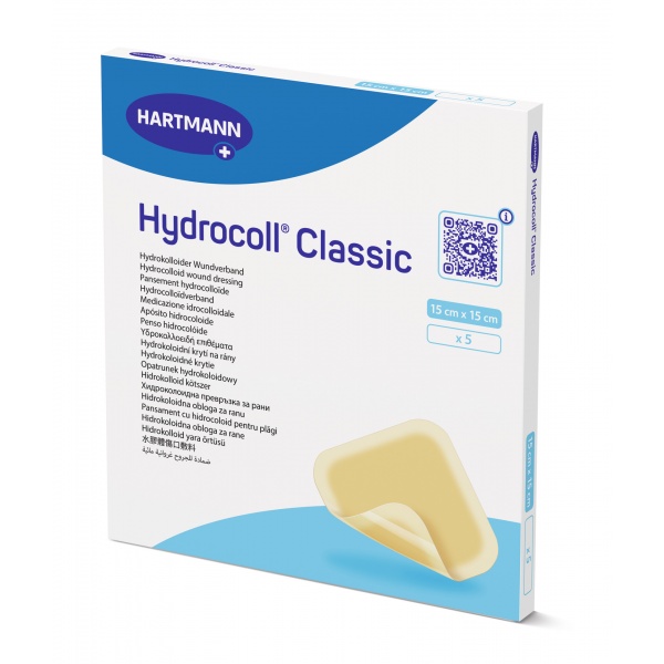 Hydrocoll Classic - Pansament cu hidrocoloid - 15 x 15 cm - 5 buc