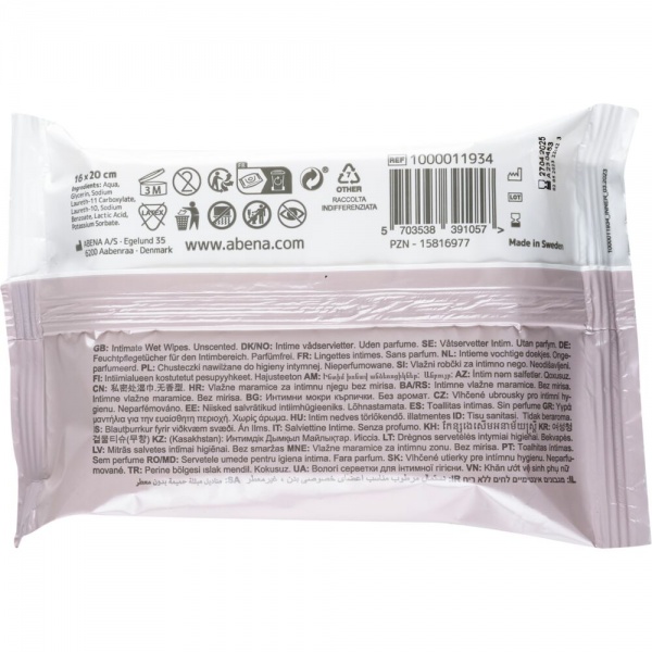 Servetele umede intime Z-fold - ABENA - 20 bucati