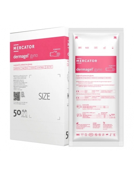 Manusi chirurgicale sterile din latex Dermagel Gyno - marimea 7.5 (M) - 1 pereche