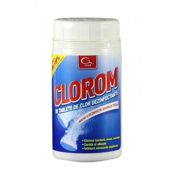 Clorom - Dezinfectant clorigen - 50 Tablete