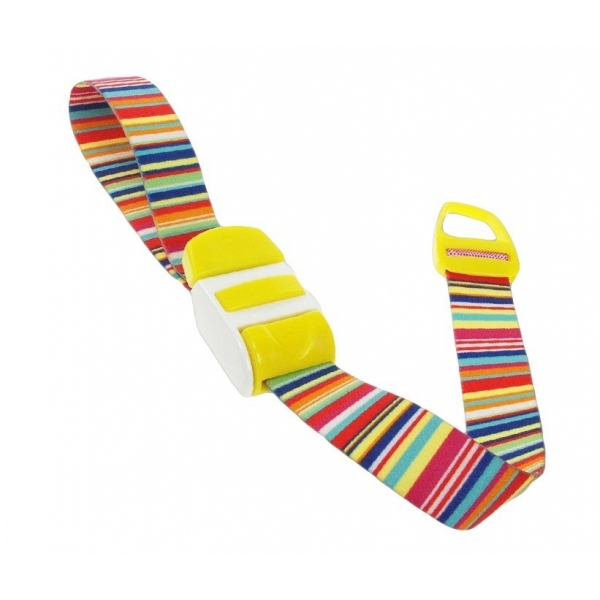 Garou, banda elastica cu dispozitiv de strangere - cu desene barcode yellow