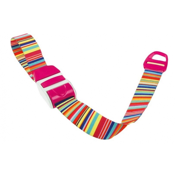 Garou, banda elastica cu dispozitiv de strangere - cu desene barcode pink