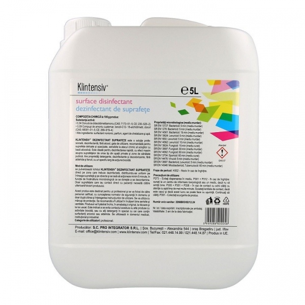 Klintensiv - Dezinfectant suprafete gata de utilizare - 5 litri