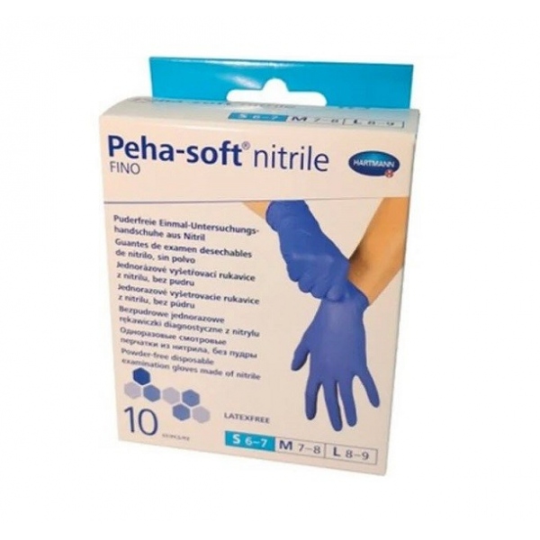 Manusi de examinare nitril albastre Peha Soft - S - 10 buc