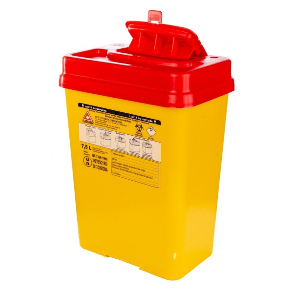 Recipient plastic pentru deseuri intepatoare taietoare - 7.5 litri 2
