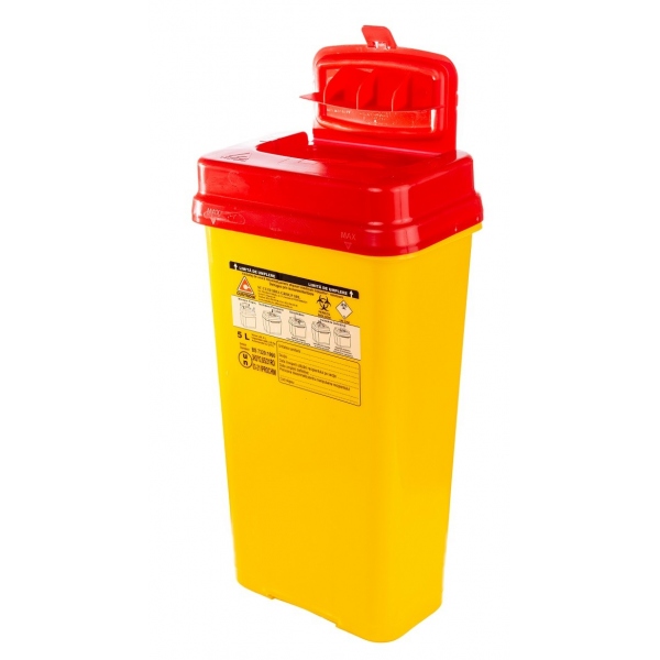 Recipient plastic pentru deseuri intepatoare taietoare - 5 litri 2