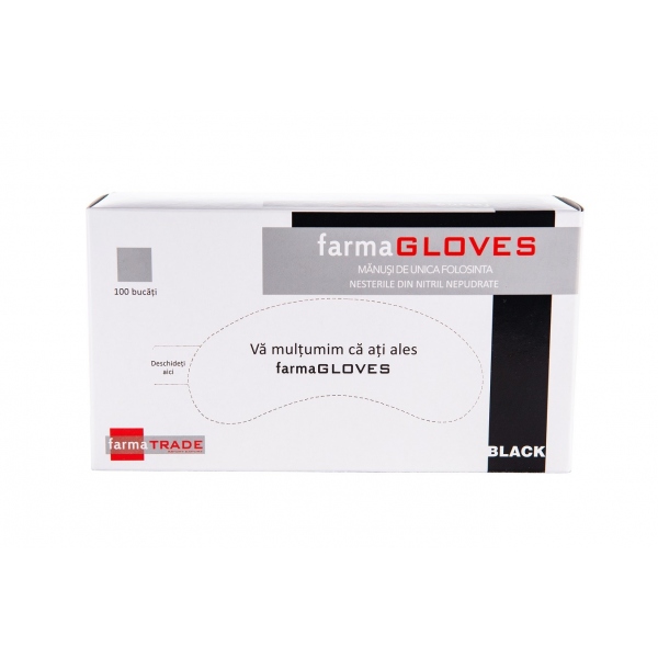 Manusi din nitril, nepudrate, Negre - TOP GLOVE 2