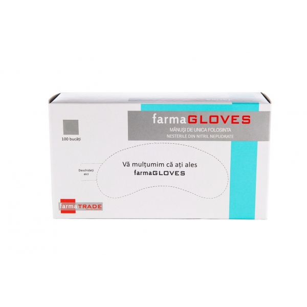 Manusi din nitril, nepudrate, Albastre - TOP GLOVE 2
