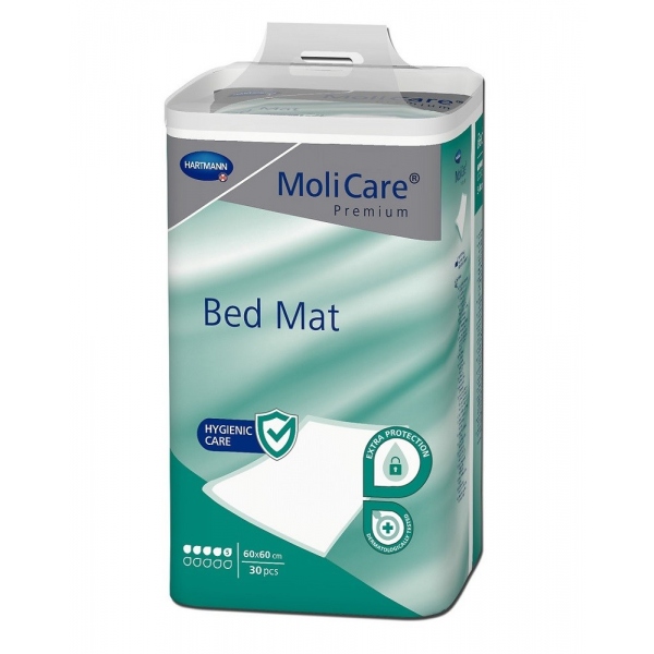 MoliCare Premium Aleze, Bed Mat 5 picaturi 60 x 60 cm - 30 buc