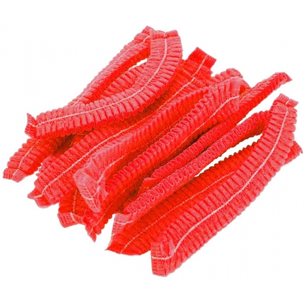 Bonete netesute cu elastic - Rosii - 100 buc