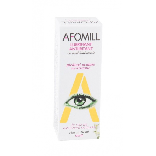 Afomill Umectant lubrifiant - picaturi pentru ochi - 10 ml 2