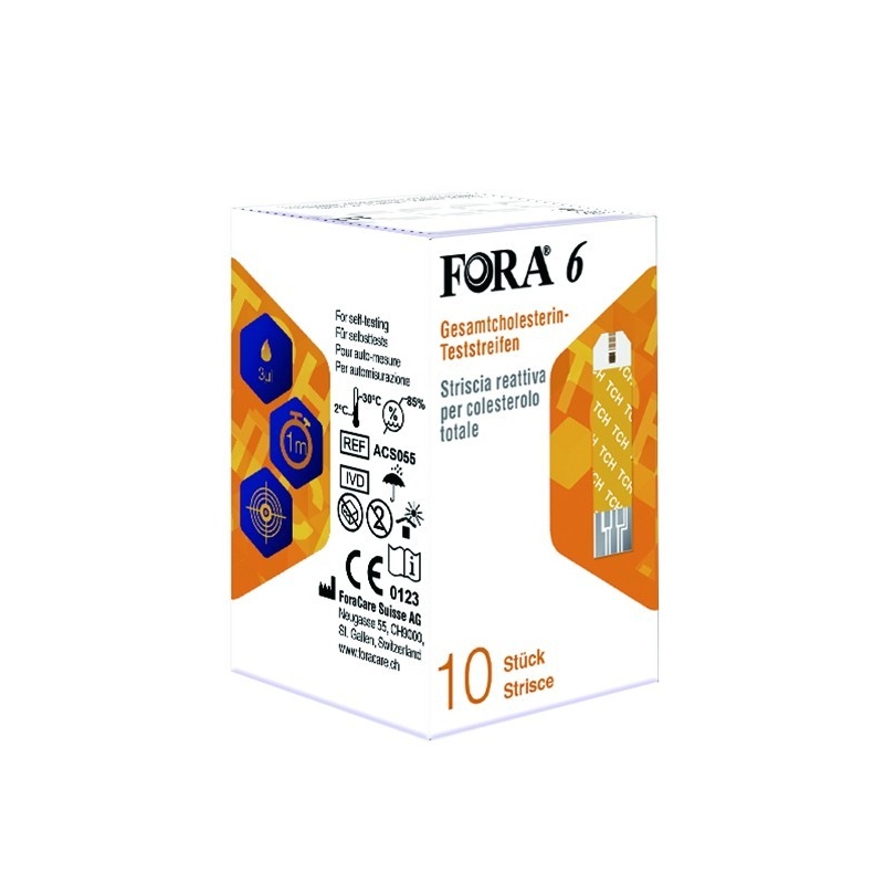 Test FORA 6 total cholesterol - 10 pcs