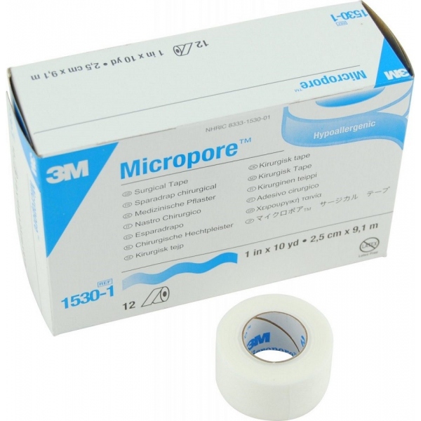 Micropore 3M - Leucoplast hartie - 2.5 cm x 9.14 m