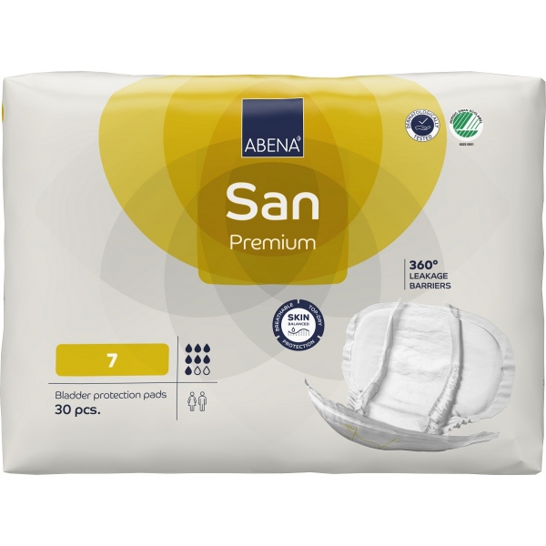 Abena San - 7 - Premium, Absorbante anatomice incontinenta - 2100 ml - 30 buc