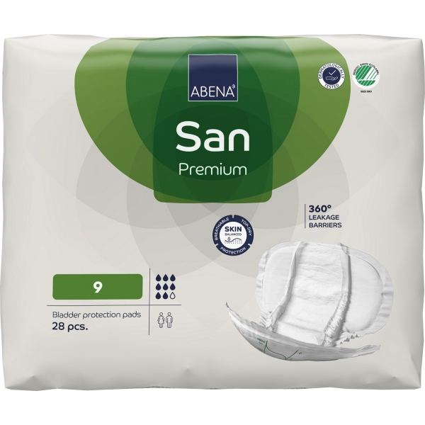 Abena San - 9 - Premium, Absorbante anatomice incontinenta - 2400 ml - 28 buc