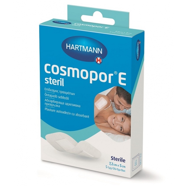 Cosmopor E - Plasture steril cu corp absorbant central - 7.2 x 5 cm - 5 buc