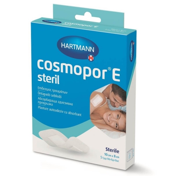 Cosmopor E - Plasture steril cu corp absorbant central - 10 x 8 cm - 5 buc
