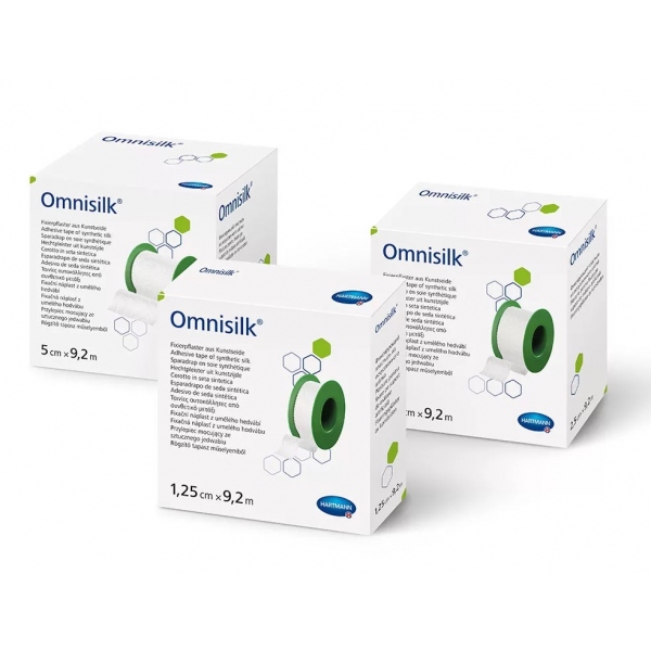 Omnisilk - Leucoplast la rola pe suport de matase - 1.25 cm x 9.2 m