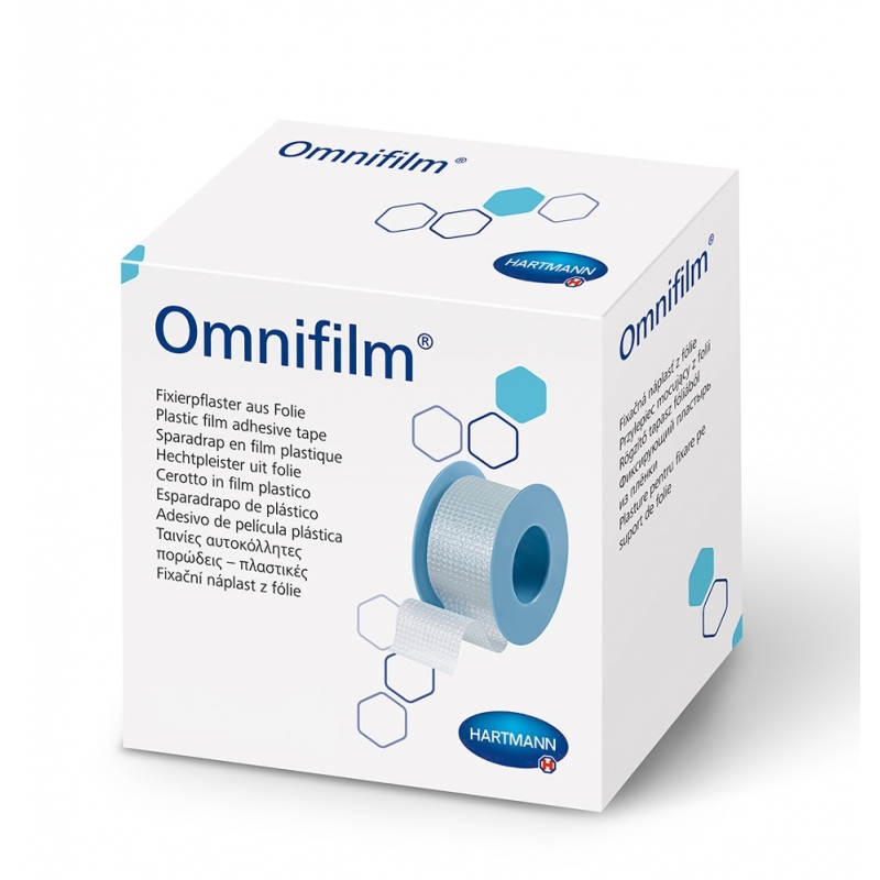 Omnifilm - Leucoplast la rola pe suport de plastic transparent - 5 cm x 5 m