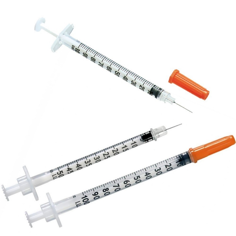 Seringi de Insulina 1ml Cu Ac Incastrat 29G - 100 buc
