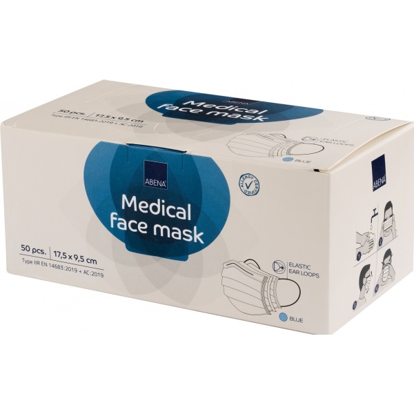 Masti medicale 3 straturi Abena IIR - 50 buc