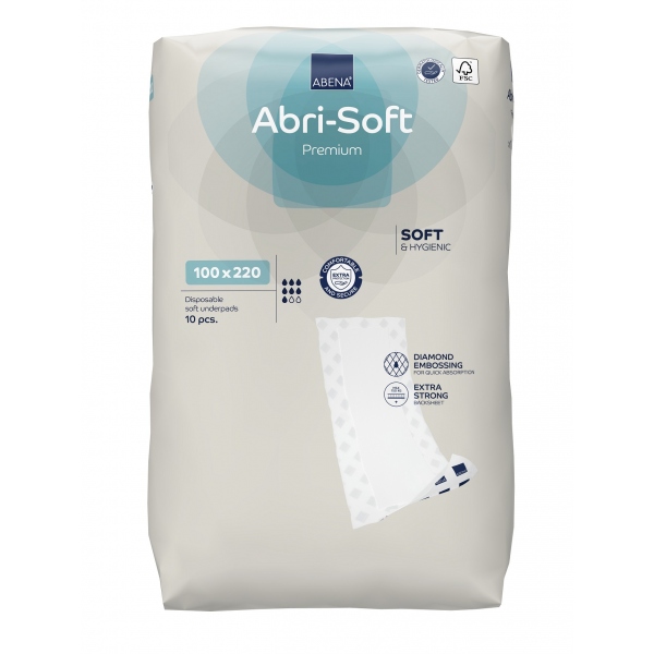 Abri Soft - Aleza premium absorbtie 4500 ml - 220 x 100 cm - 10 buc