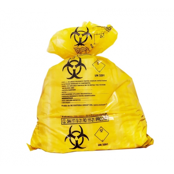 Saci galbeni deseuri infectioase - 120 litri 2