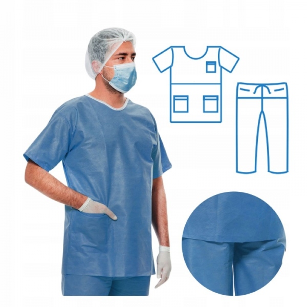 Set pijama chirurgicala UF - Albastru
